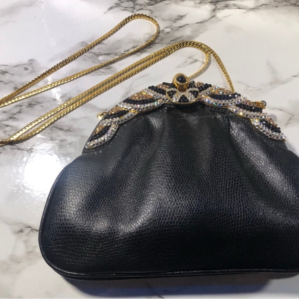 Couture Élan Evening Elegant Black and Gold Women's Bag